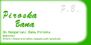 piroska bana business card